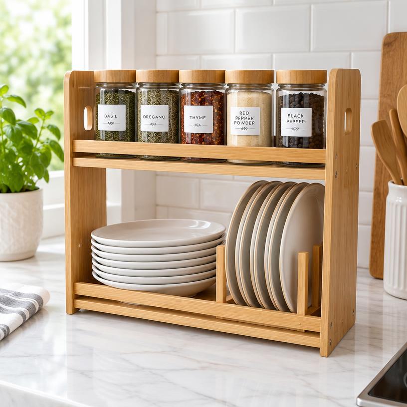 2-Tier Spice & Plate Rack