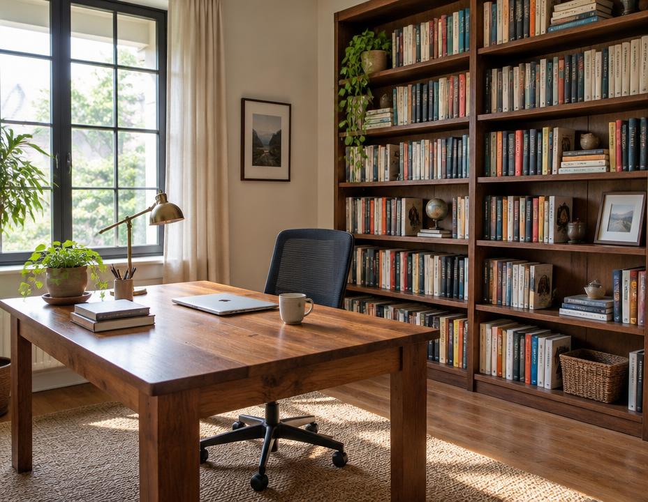 Study table & bookshelf